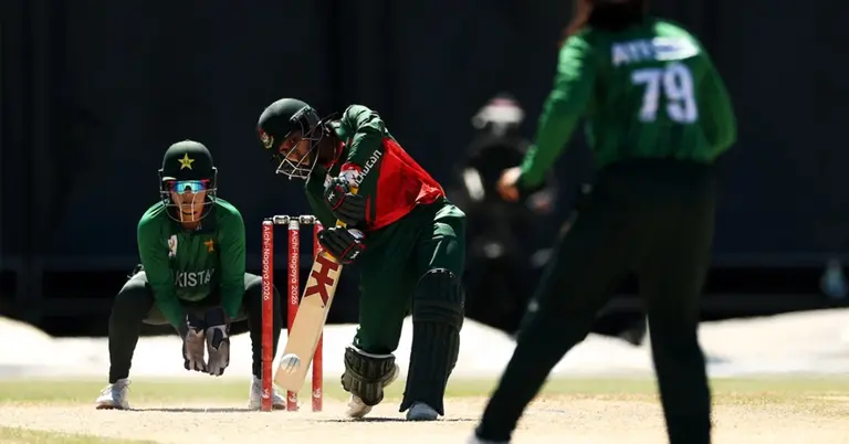 ম্যাচে বাংলাদেশের ব্যাটিংয়ের একটি মুহূর্ত